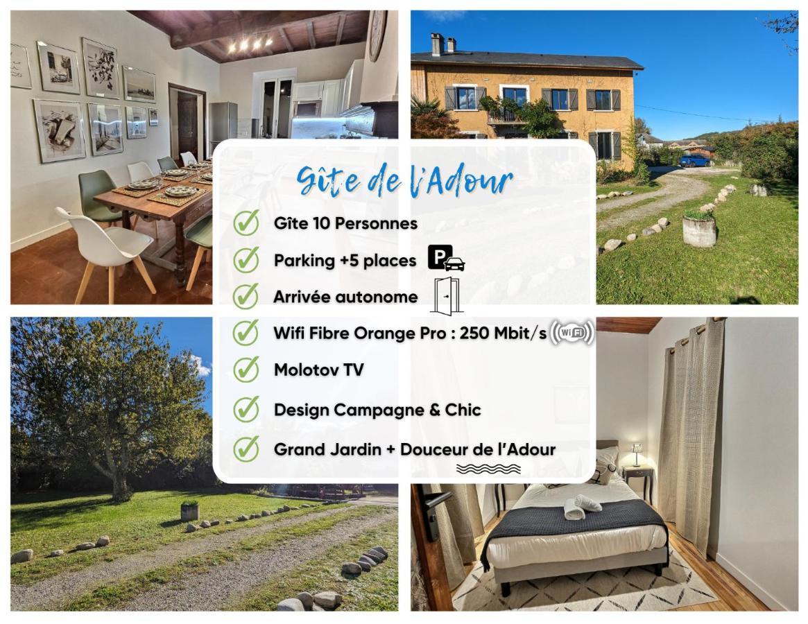 Gite De L'Adour, Renove & Chic, Parking Gerde Buitenkant foto